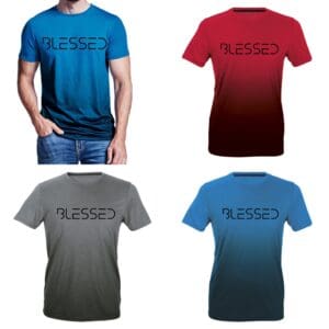 BLESSED - Ombré Polyester t-shirt