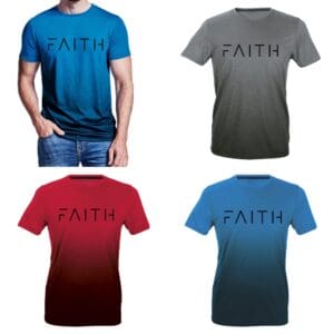 FAITH - Ombré polyester t-shirt